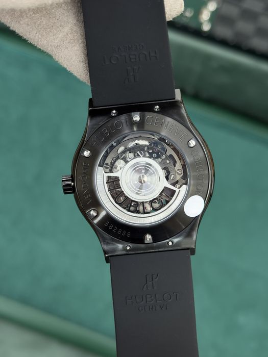 Hublot Classic Fusion Tourbillon Black Ceramic – Black Dial, Black Rubber Strap