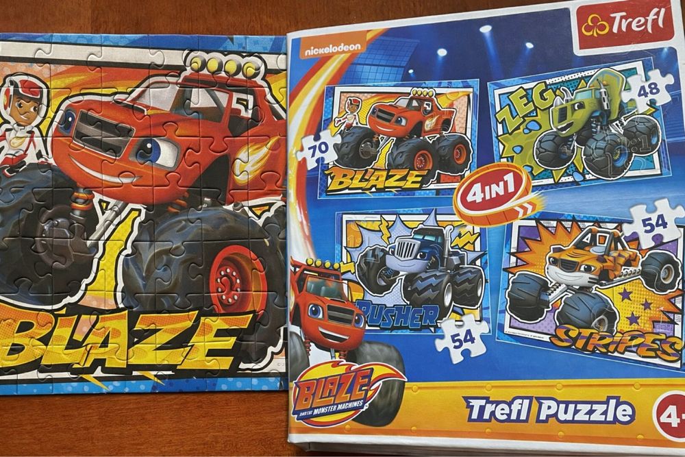 4 пъзела Ravensburger и Trefl 3+, 4+, 5+, наредени, много запазени