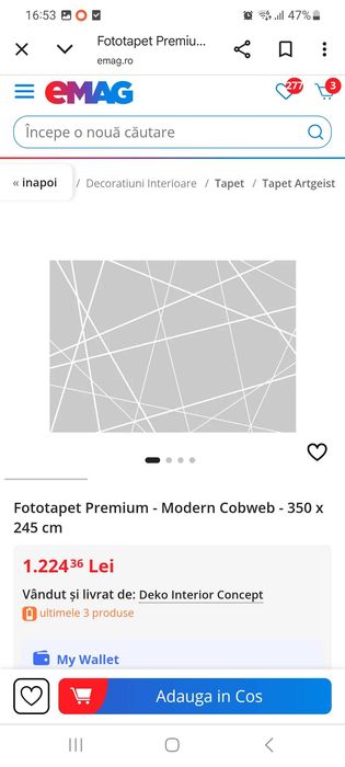 Tapet cobweb 350x245 cm