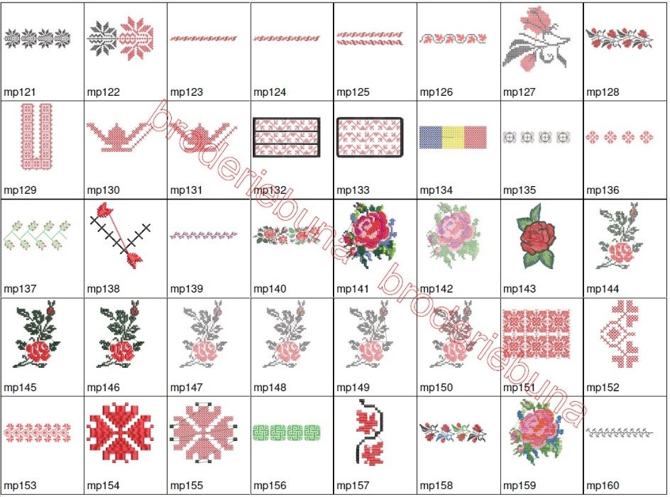 broderie MOTIVE POPULARE ROMANESTI ptr masina de brodat vol1 / 260buc