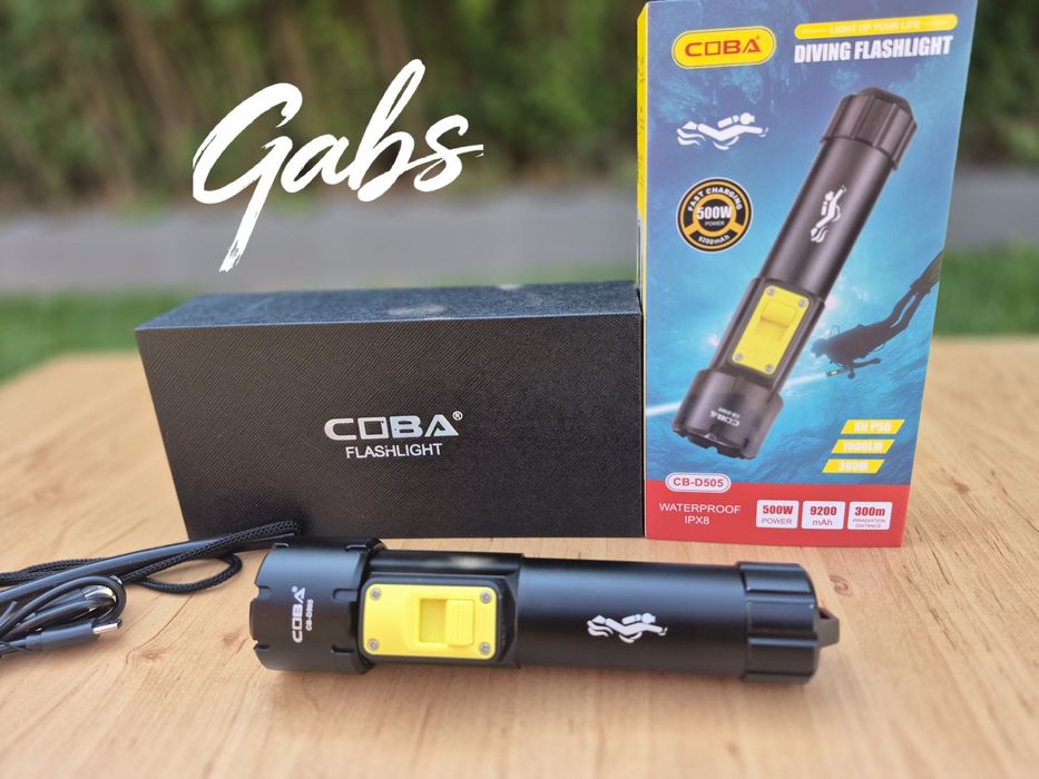 Водолазен LED фенер COBA -D505 с яркост 1000 lm за дълбочина до 300м