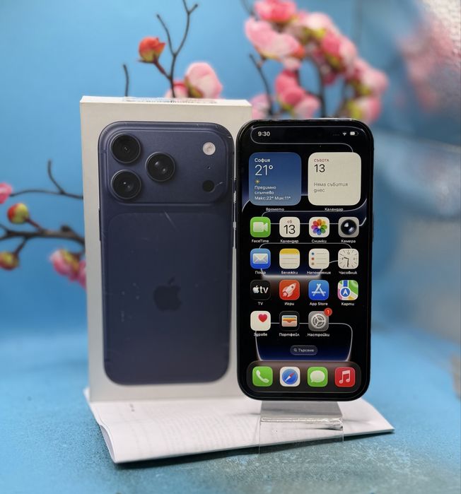 ГАРАНЦИОНЕН!!! Apple iPhone 17 Pro, 256GB, 5G, Deep Blue + аксесоари