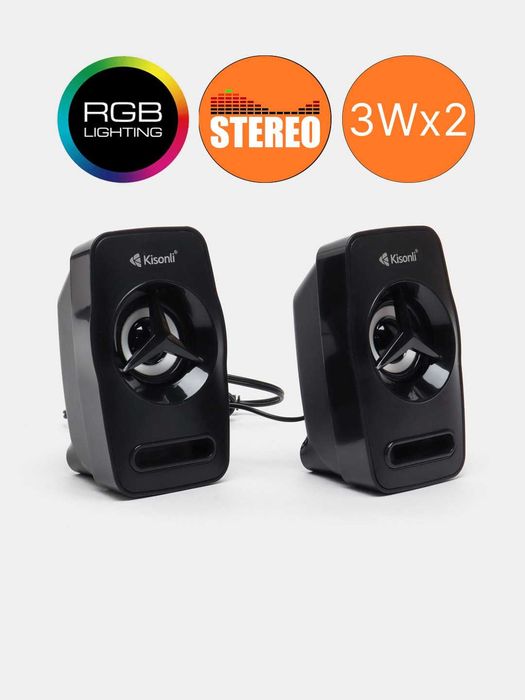 Kompyuter uchun kolonkalar Kisonli L3030, RGB Dostavka bepul