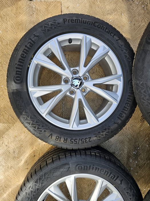 Jante aliaj 18" Skoda/Audi/Volkswagen cu anvelope 235/55/18 vara