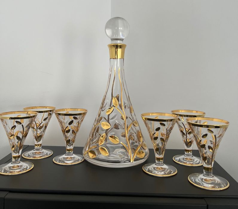 Set cristal 6 pahare +decantor