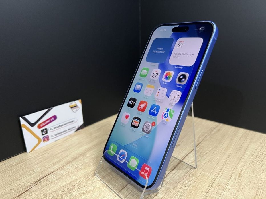 Iphone 16 Plus 128Gb Ultramarine Second-Hand Foarte Bun 3 ani garanție