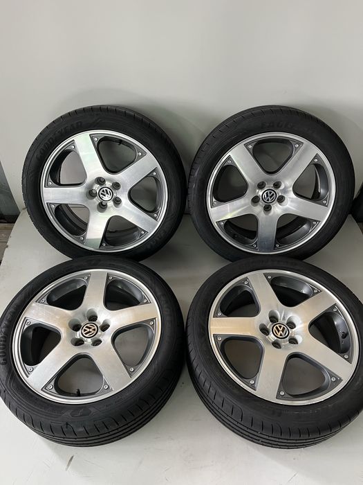 Оригинални джанти 17 цола 5х100 за Фолксваген с летни гуми 225/45/17