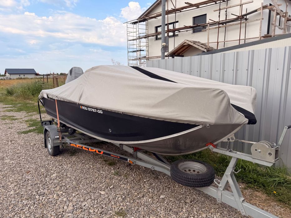 Barca aluminiu VBOATS Volzhanka 50 Fish + Yamaha 80CP