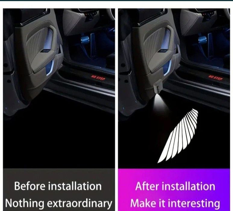 2 proiectoare laser Hd fără fir,pentru portiere