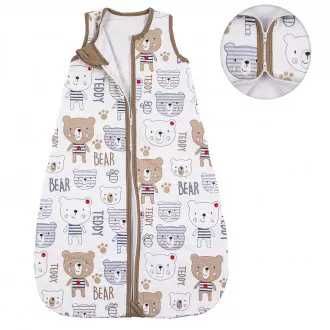 Спален чувал с двупосочен цип "Меченца" в бяло 1.5T