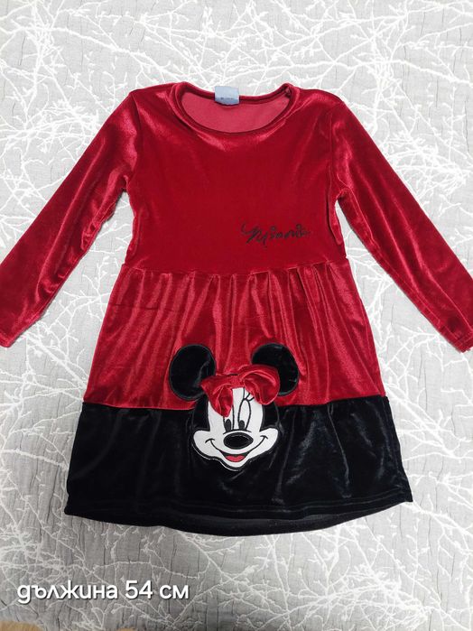 Детска коледна рокля червена каре