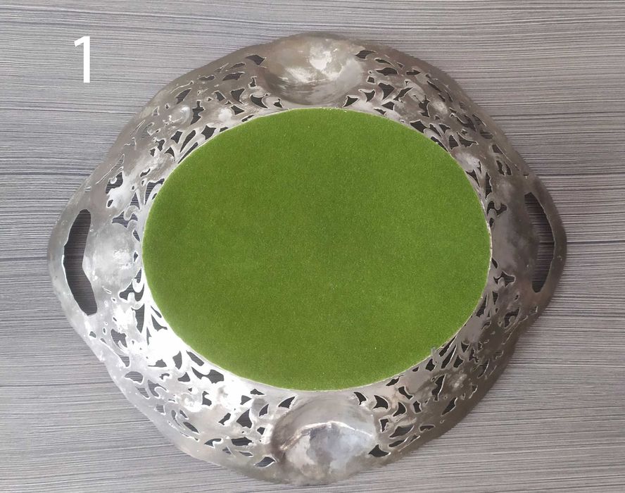 Метално ажурно плато /фруктиера/ за плодове, сладки...