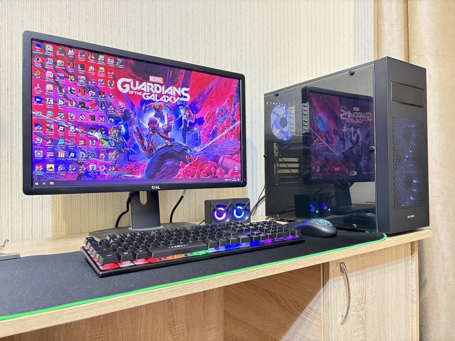 Игровой компьютер Xeon E5-2690v4/16GB/SSD/HDD/RX 570 + 24 дюйм монитор