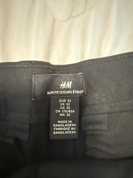 Черен мъжки официален панталон H&M
