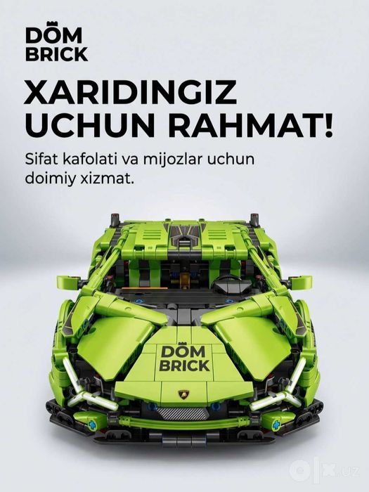 Konstruktor avtomobillar to'plami DOM BRICKS sport karlar