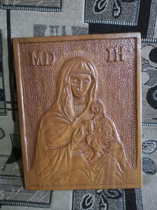 icoana lemn-sculptura lemn fag