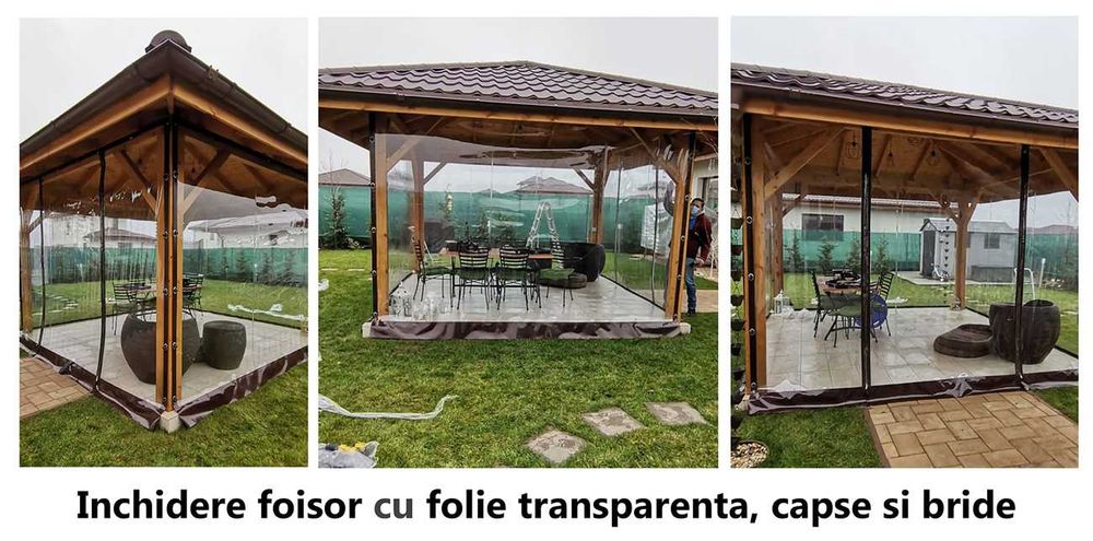Folie transparenta  inchidere terasa, foisor sau balcon, LogoPrint.ro