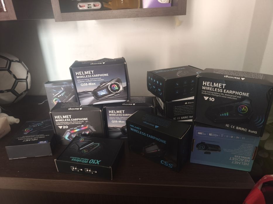 Lot interfcomuri căști moto atv noi sigilate