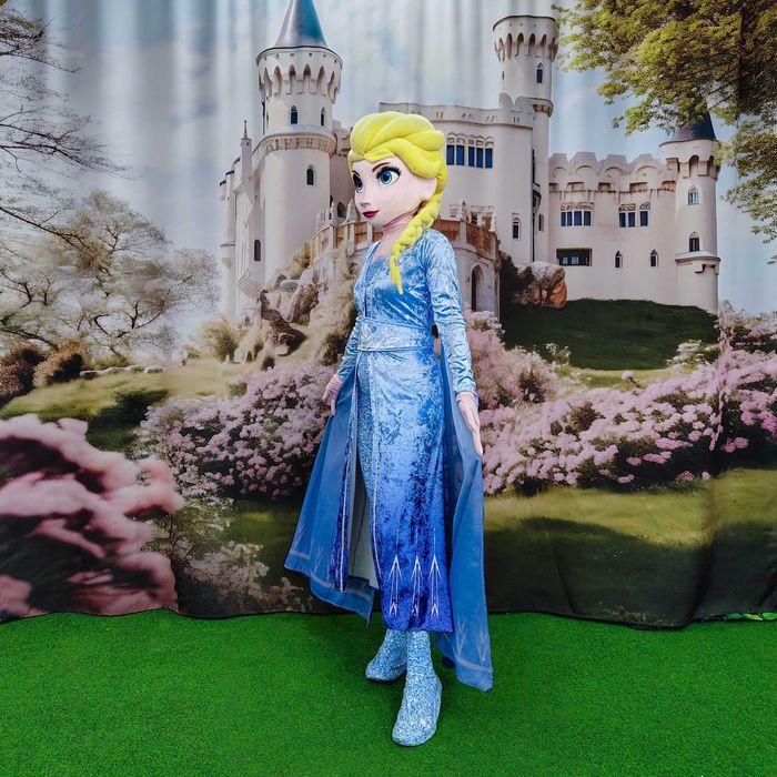 Costum mascotă Frozen Elsa Princess 3D premium, realizat la comandă