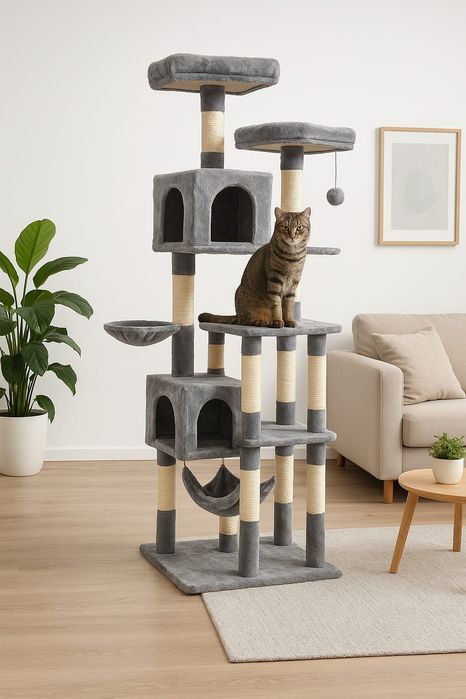 Ansamblu de joaca pentru pisici, 164  cm