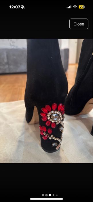 Botine negre Dolce Gabbana