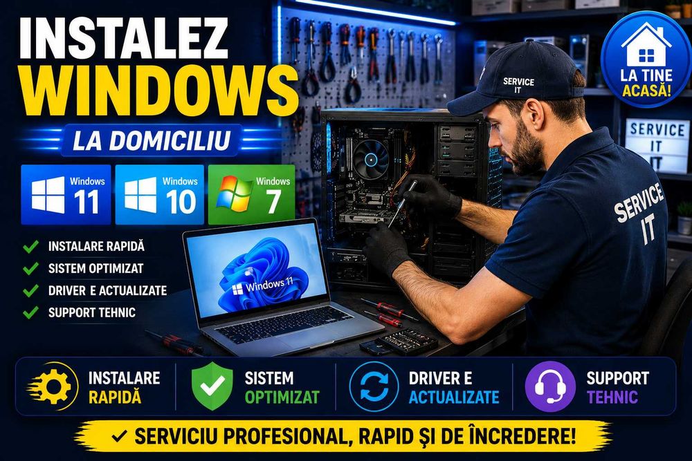 Instalez Windows - 11, 10, 7 #Brasov