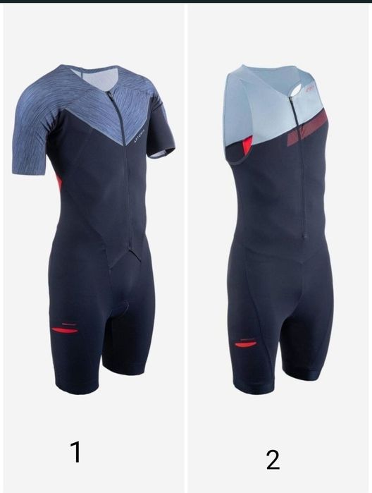 Îmbracaminte sport combinezon bleumarin triatlon Decathlon  Antonia înot ciclism alergare bicicleta  barbati