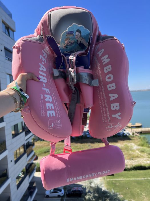 Colac de inot entru bebelusi negonflabil+copertinaUPF50+suport picioar