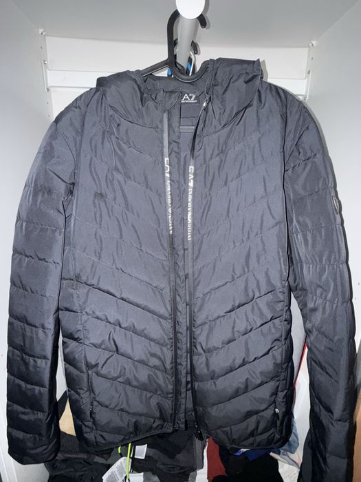 EA7 Emporio Armani Пухено яке Тъмносин Relugar Fit