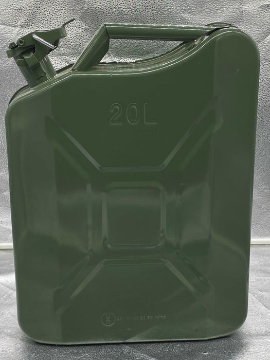 Canistra metalica 20 litri verde rezistenta pentru combustibil