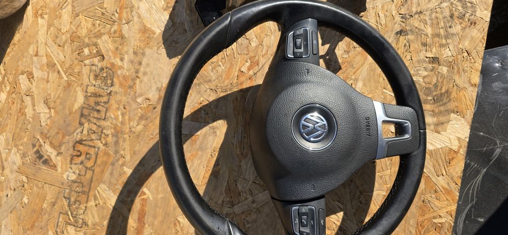 Volan  Vw Golf 6 cu  modul coloana,airbag,spira si manete