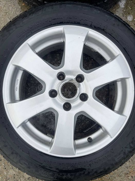 Set jante aliaj R16 gama VAG 5x112 cu anvelope de iarna 205 60 R16