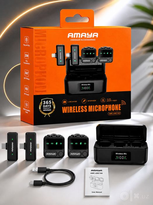 Беспроводной Микрофон петличка от бренда Amaya Гарантия есть!