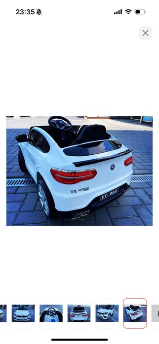 Детский электромобиль  BMW белая