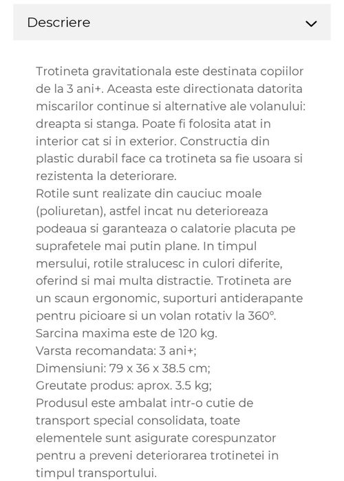 Vând masinuta 5 roti