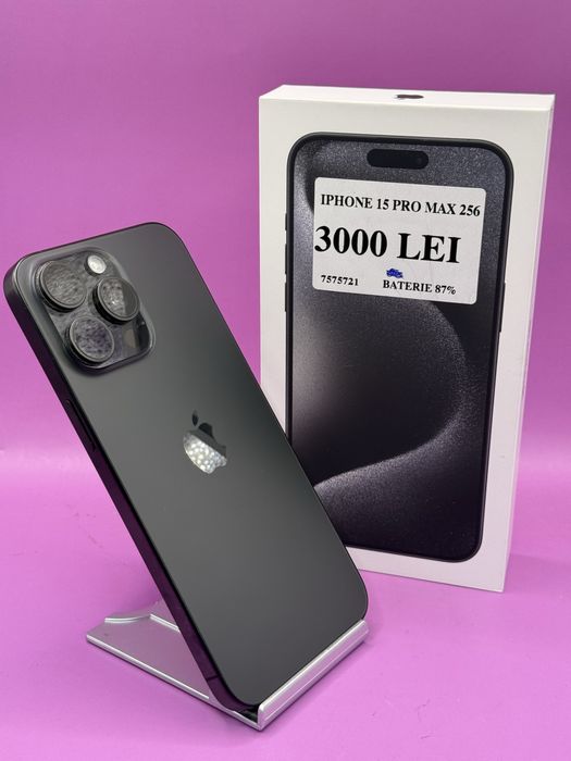 Iphone 15 pro max 256gb•Amanet Matei Crangasi•7575