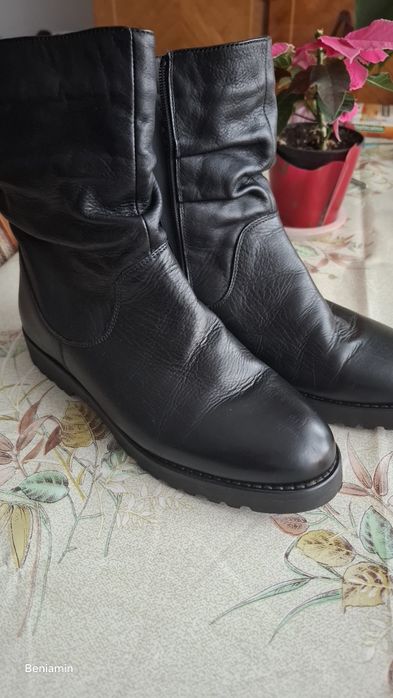 Cizme din piele cu blana