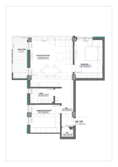 Apartament Premium 3 camere Bratianu 211