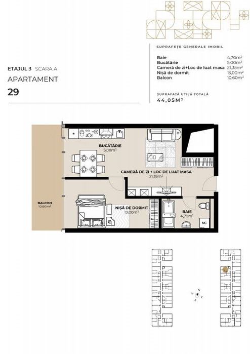 Apartament 2 camere, zona Garii, imobil de lux cu Mall la primele etaj — fotografia 3