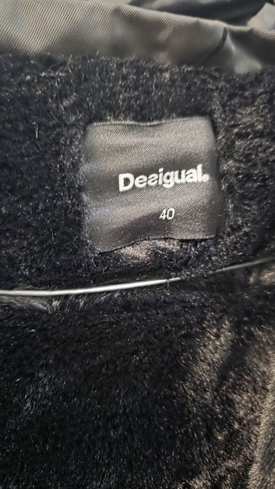 Geaca Desigual blana naturala vulpe
