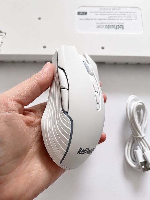 RedThunder K10 Set Gaming Wireless (Layout German, Alb, Nou)