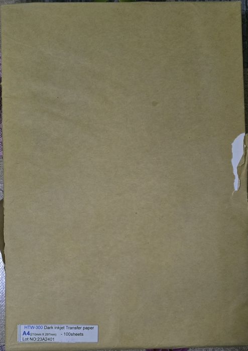 Qora / To‘q Rangli Futbolkalar uchun Inkjet Transfer Qog‘ozi – 100 var