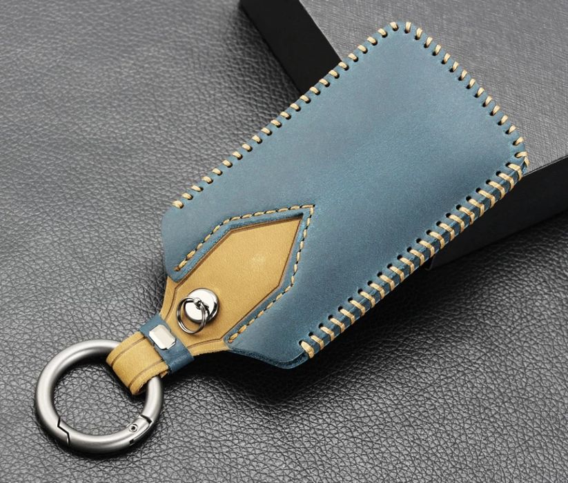 Калъф от естествена кожа за ключ Renault Captur Clio Megane Koleos