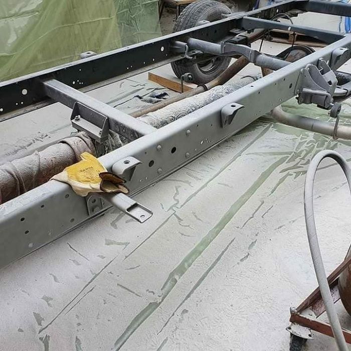 Мобилно пясъкоструене, пясъкоструене + прахово боядисване