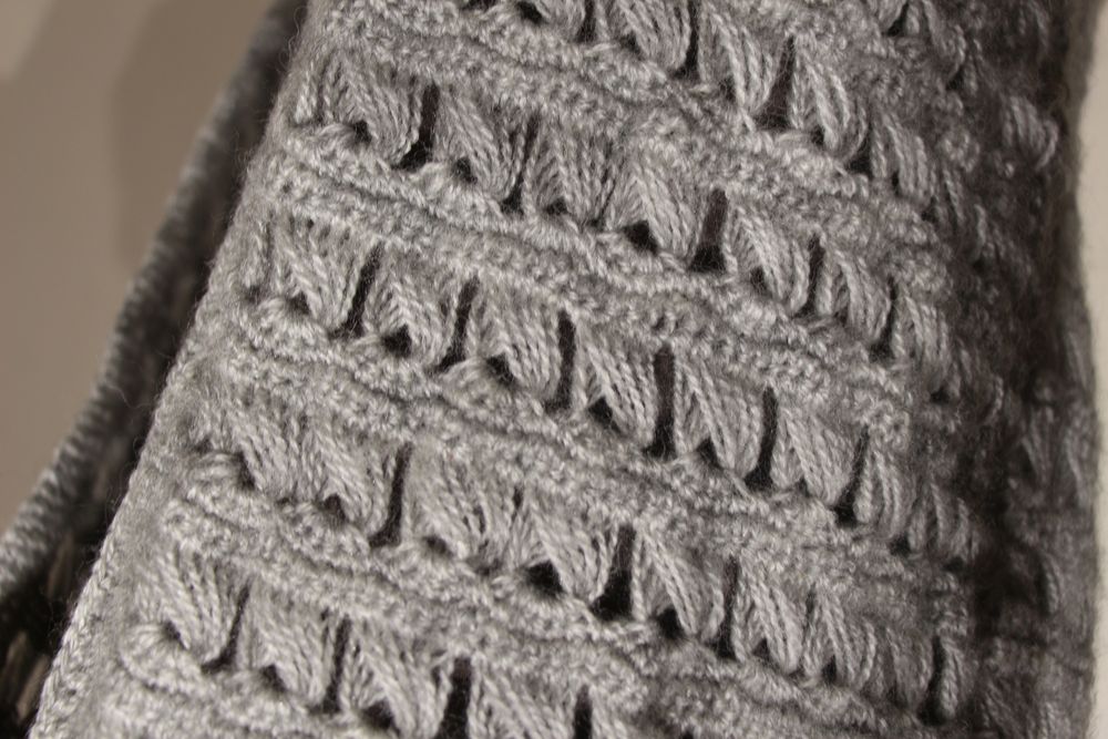 Вязанный махеровый кардиган