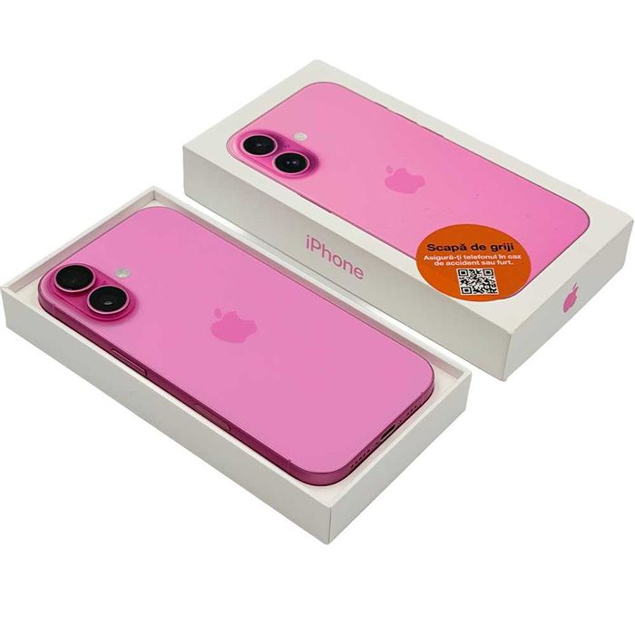 Magazin Apple iPhone 16 Pink Excelent 128GB Cu Garantie In Rate