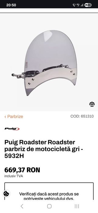 Parbriz moto chopper/cruiser Puig