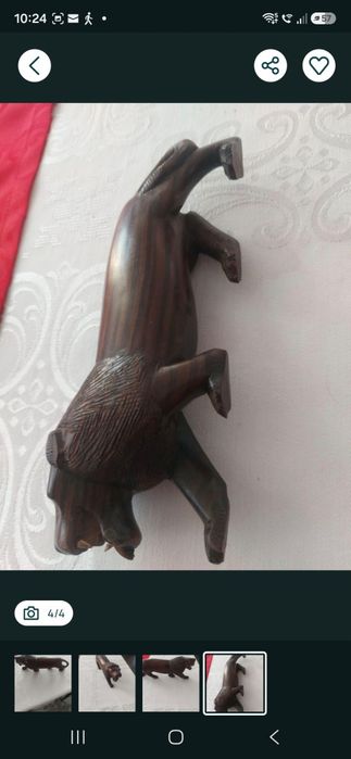 Sculptura lemn leu