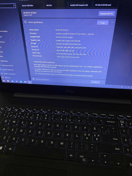 Laptop, Acer,Dell,Lenovo ,Ryzen, I3,I5, 8th AMD