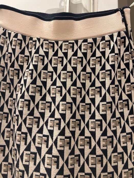 Elisabetta Franchi пола от плетена материя с висока такия принт